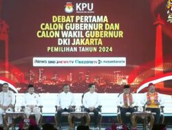 RK, Dharma, Pramono Berbaju Putih di Debat Perdana Pilgub Jakarta