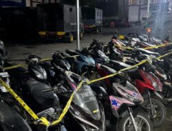 Polisi Berhasil Sita 15 Motor Bodong saat Razia Balap Liar di Jalan Alternatif Sentul